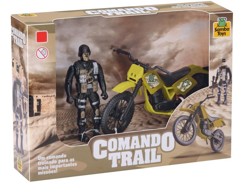 Moto de Brinquedo Comando Trail Roda Livre - Samba Toys com